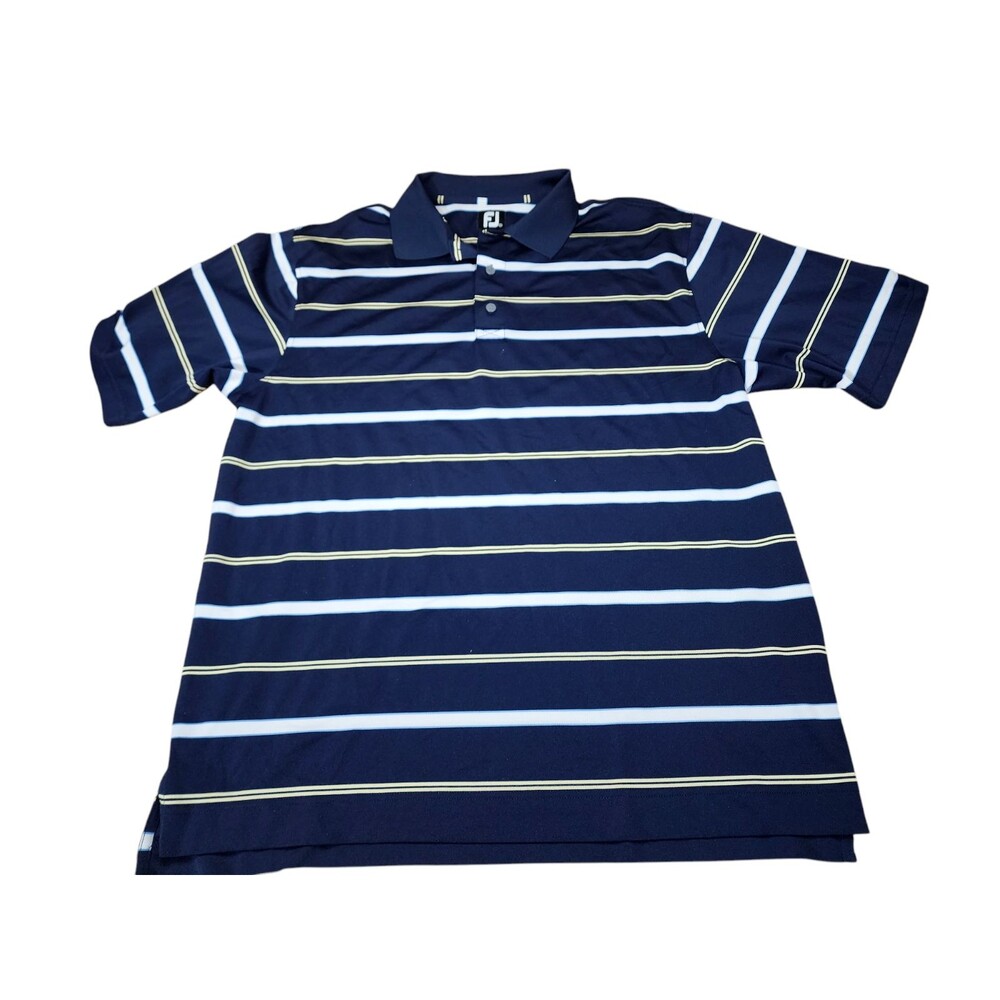 Footjoy Golf Polo Shirt‎ Mens XL Blue Striped